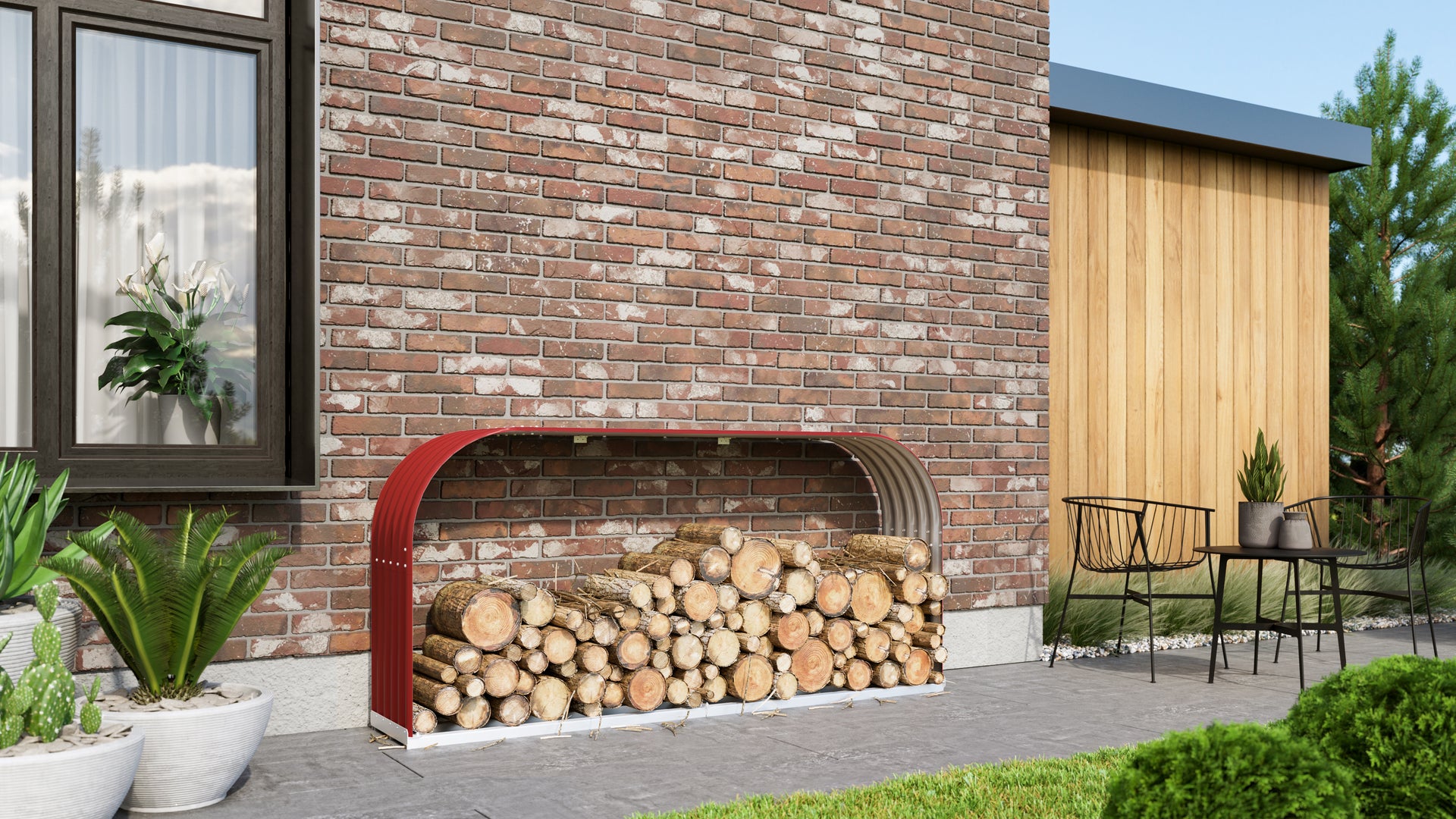 Vitavia Kaminholzregal Ardor 401, flach, rubin