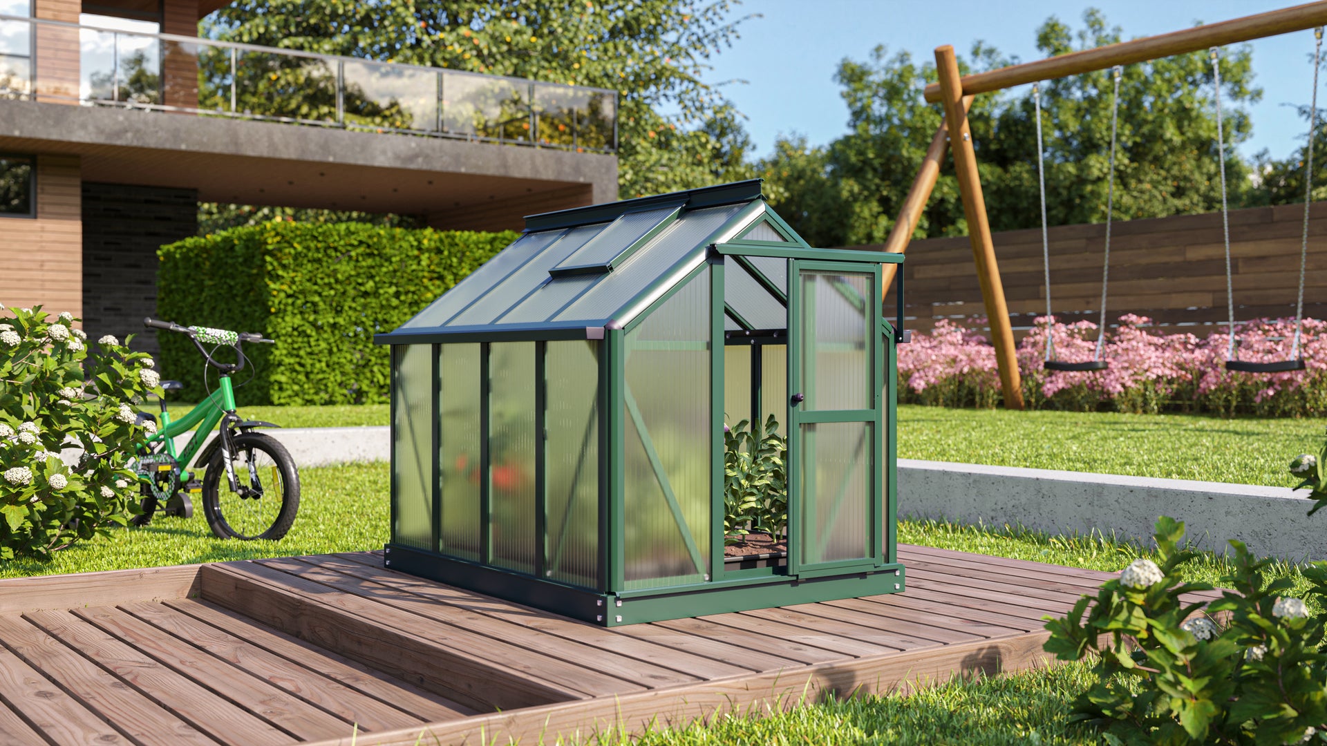 Vitavia Minigewächshaus Merlin HKP 4 mm, Smaragdgrün