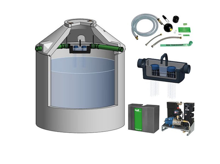 Mall Betonzisterne Family inkl. Haus-Paket Tano L, 9100 Liter