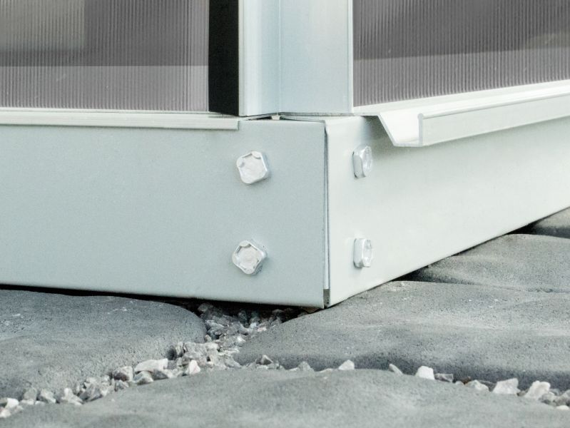 Vitavia Stahl-Fundament 3800, 6 cm für Gewächshäuser, Alu