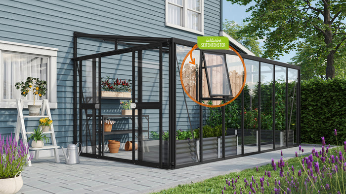 Vitavia Gewächshaus Athena 11900 ESG/HKP, Schwarz