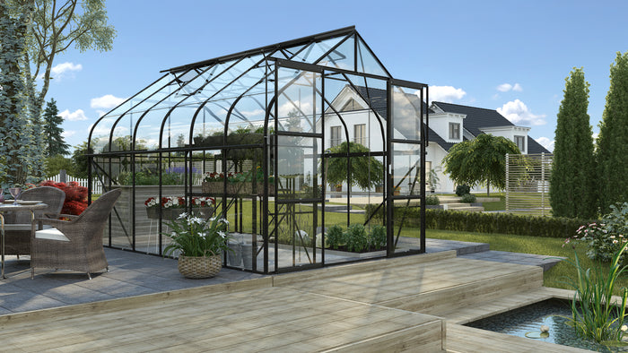 Vitavia Gewächshaus Diana 9900 ESG 3mm, schwarz