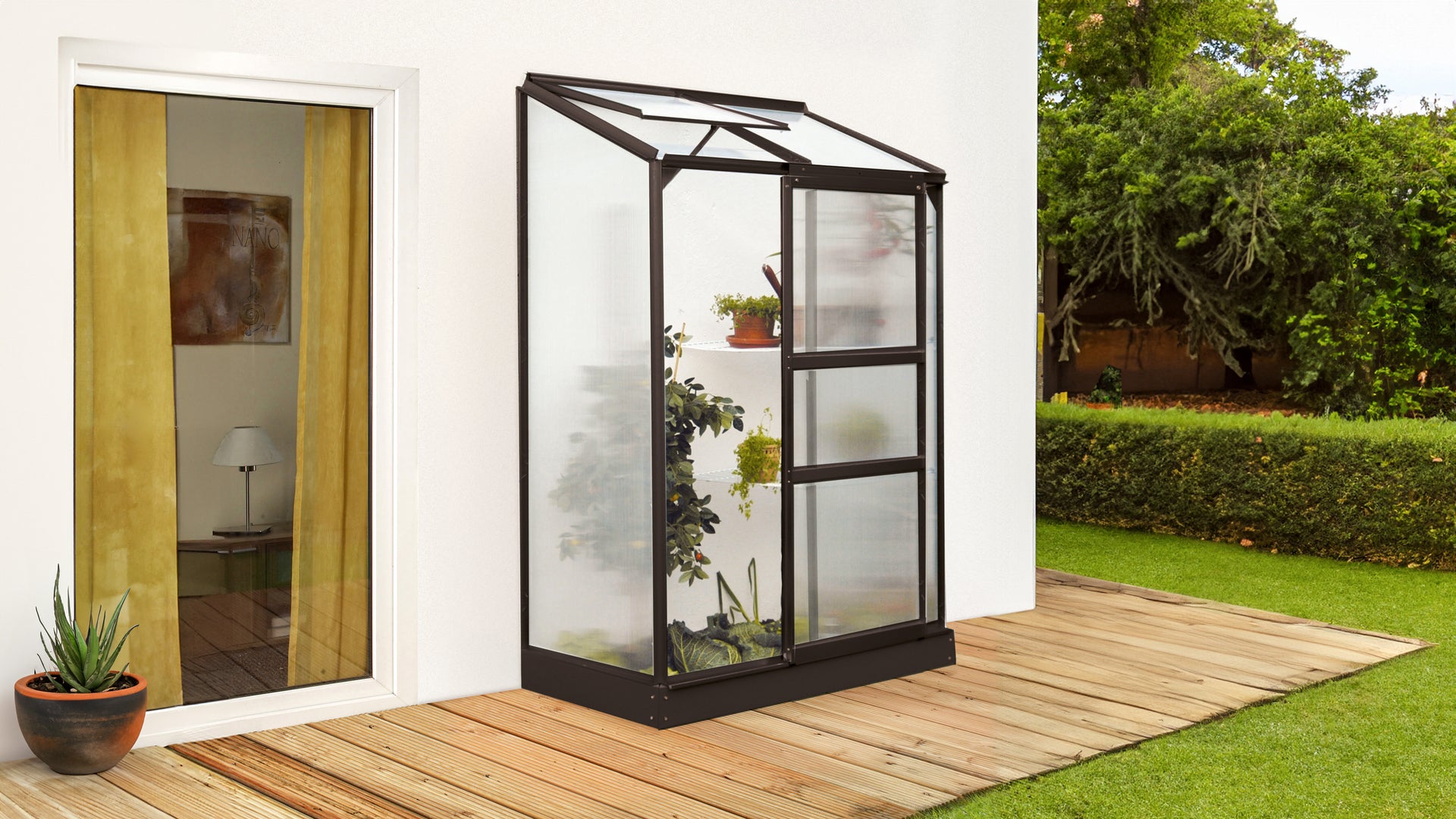 Vitavia Gewächshaus Ida 900 HKP 4 mm, Schwarz