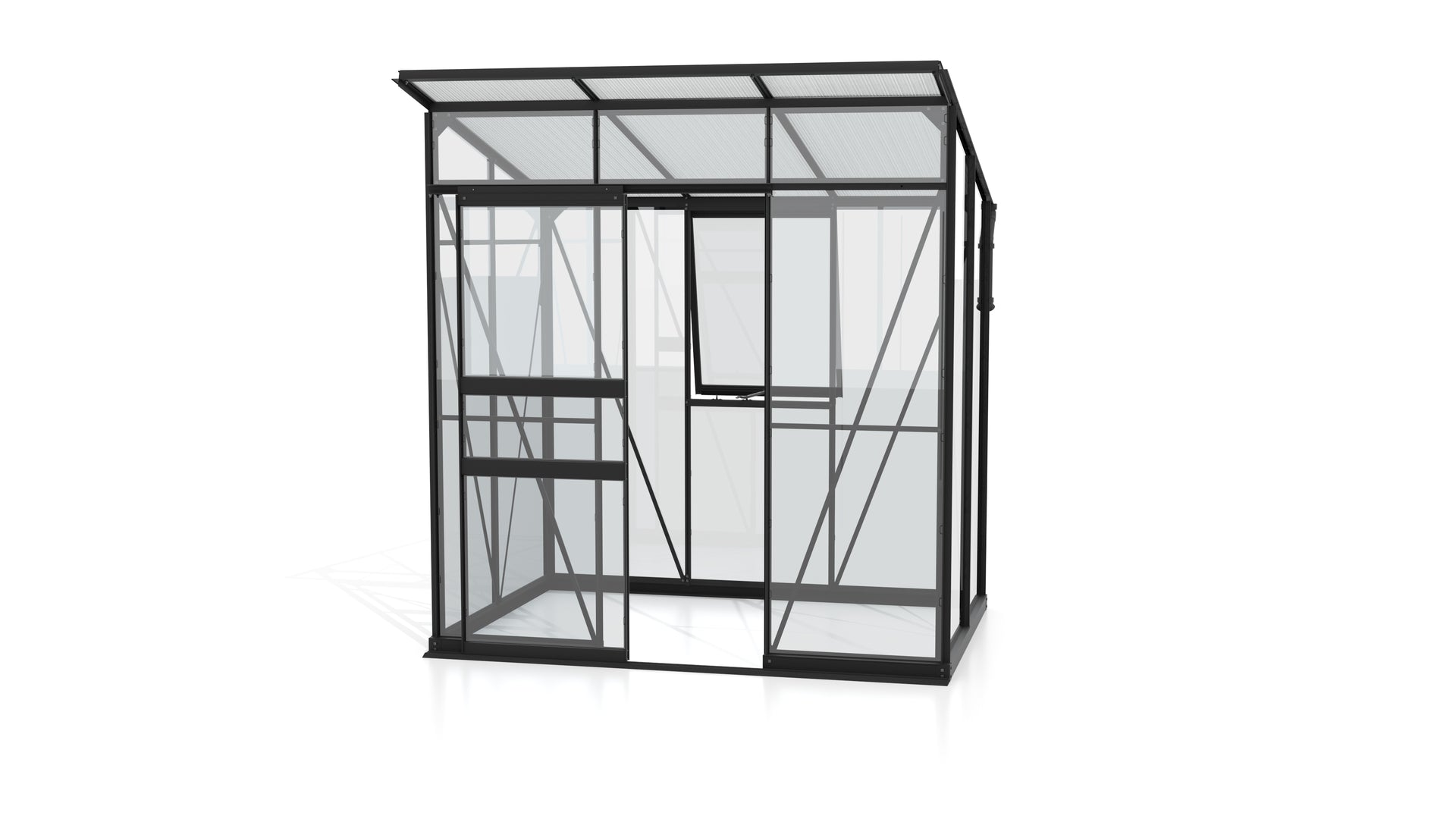 Vitavia Gewächshaus-SET Palma 3250 ESG/HKP schwarz, inkl. Hochbeet Linus IN-OUT, inkl. Mäusegitter für Hochbeete und Metallsieb-Set