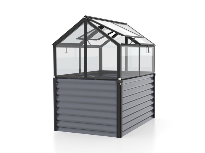 Vitavia Hochfrühbeet Gamma, Granit/Schwarz, ESG 3mm