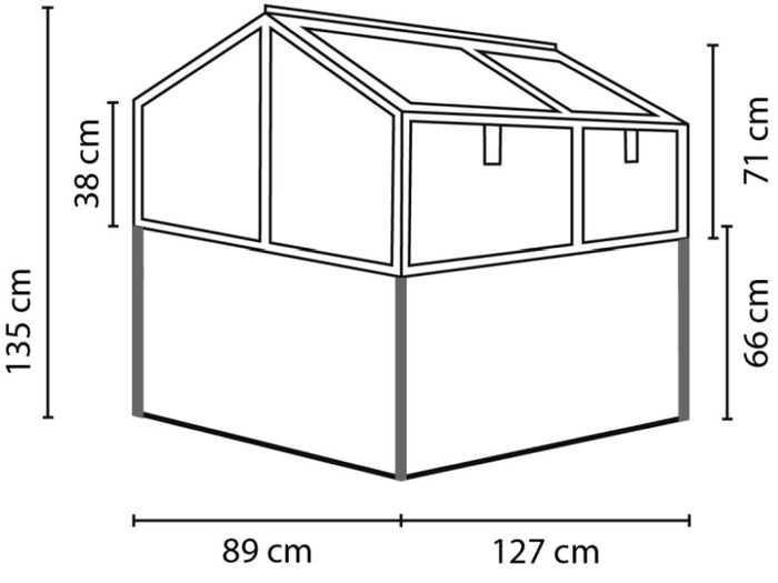 Vitavia Hochfrühbeet Gamma, Alu, HKP 4 mm