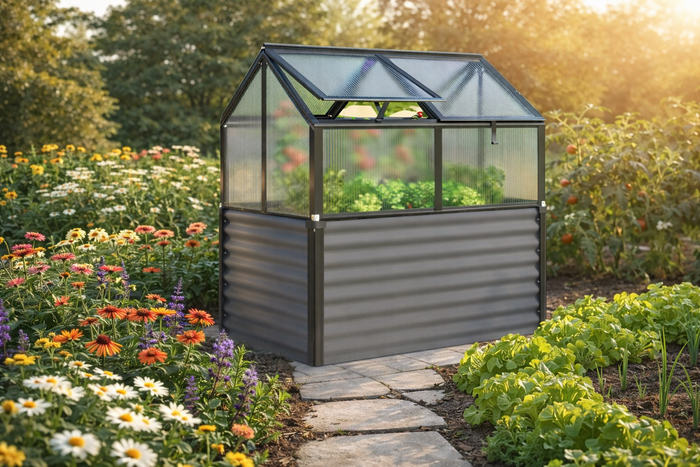 Vitavia Hochfrühbeet Gamma, Granit/Schwarz, HKP 4 mm