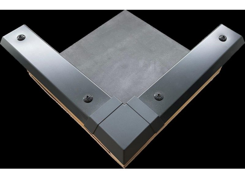 4er Set Kunststoffecke 90 Grad für Flachdachblenden Typ 1b 30mm, Farbe anthrazit.