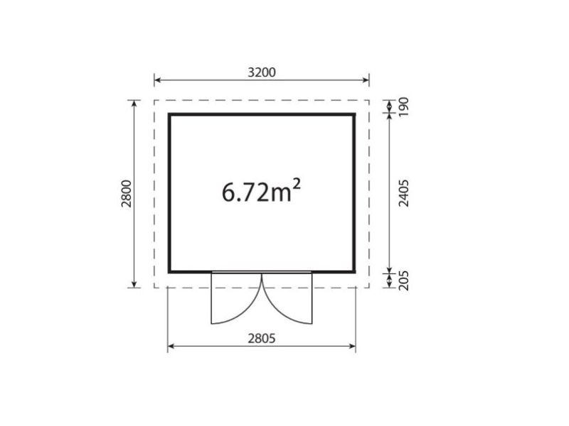Linholm WPC Gartenhaus Linia 2824 inkl. Dachrinnen-Set, 2-farbig in Grau/Anthrazit