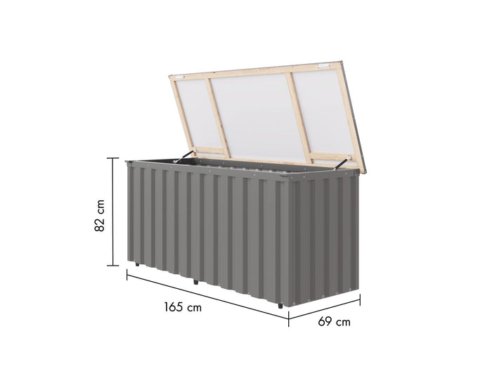 Karibu Metallbox Indium 2, Graualuminium