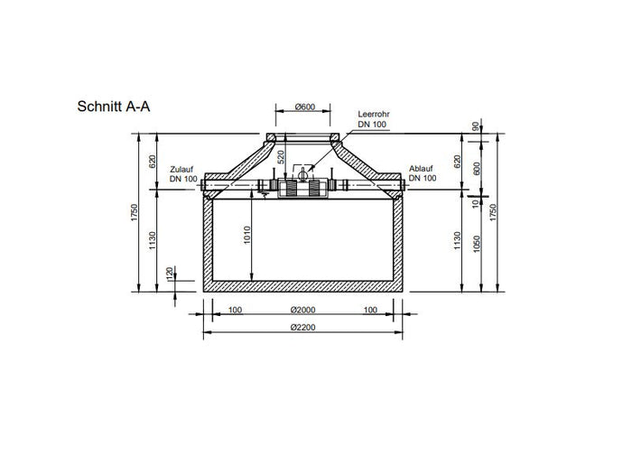 Mall Betonzisterne Family 3200 Liter, begehbar, mit Patronenfilter