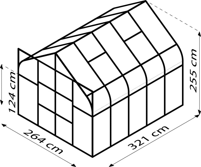 Vitavia Gewächshaus Diana 8300 ESG 3 mm Alu