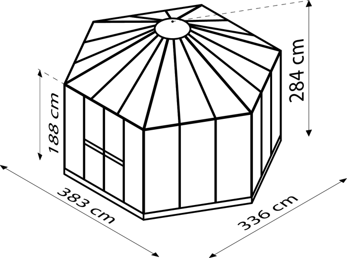 Vitavia Gewächshaus Hera 9000 ESG 3 mm u. HKP 6 mm weiß