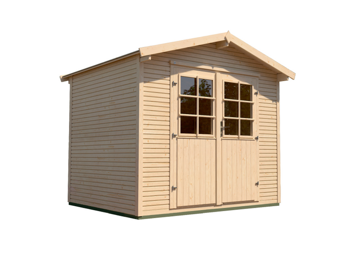 Weka Gartenhaus 218 Größe 2 mit Doppeltür 28 mm wekaLine natur