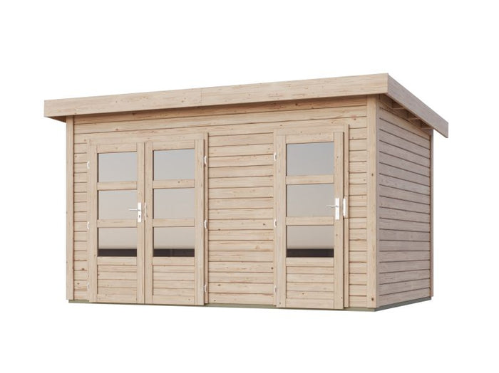 Karibu Gartenhaus Tintrup 2-Raum-Haus natur 28 mm