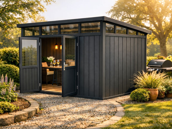 WPC Gartenhaus Skagen 2822 mit Oberlichtfenster