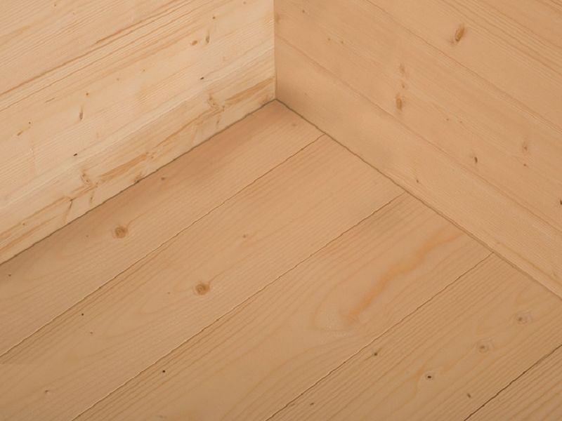 Weka Gartenhaus Designhaus 172 anthrazit inkl. Anbaudach / Fußboden / Dacheindeckung