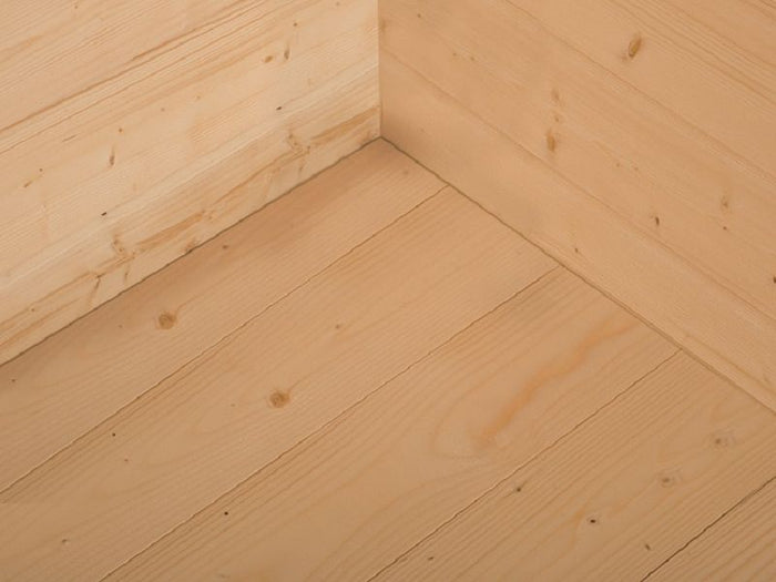 Weka Gartenhaus Designhaus 172 anthrazit inkl. Anbaudach / Fußboden / Dacheindeckung