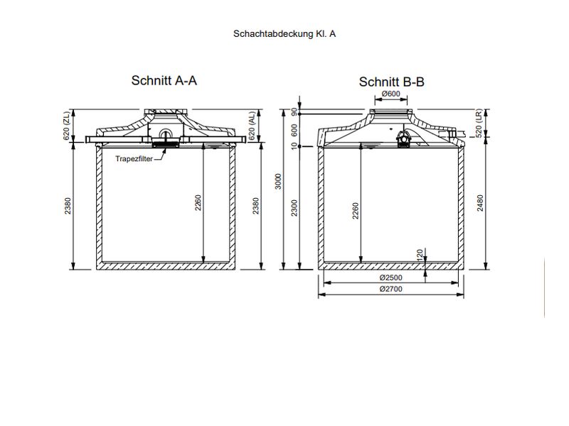 Mall Betonzisterne Family 11000 Liter, begehbar, mit Trapezfilter