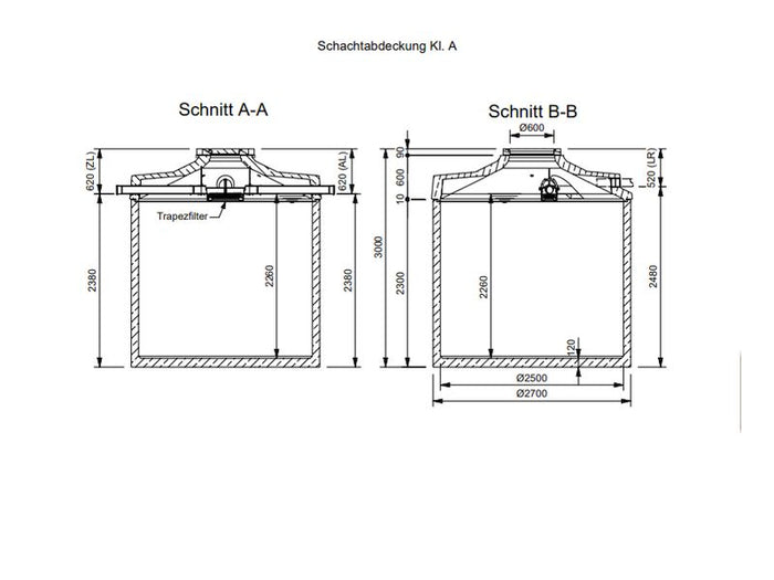 Mall Betonzisterne Family 11000 Liter, begehbar, mit Trapezfilter