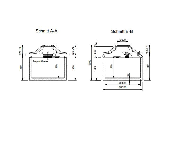 Mall Betonzisterne Family 3900 Liter, begehbar, mit Trapezfilter
