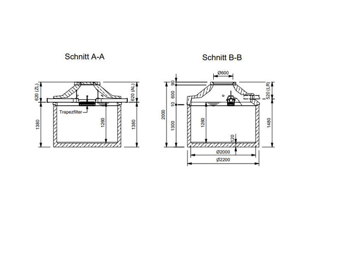 Mall Betonzisterne Family 3900 Liter, begehbar, mit Trapezfilter
