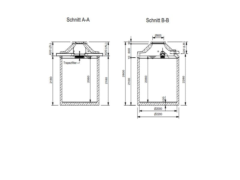 Mall Betonzisterne Family 6500 Liter, begehbar, mit Trapezfilter