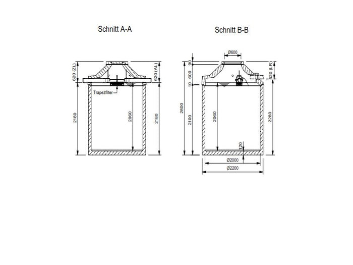 Mall Betonzisterne Family 6500 Liter, begehbar, mit Trapezfilter