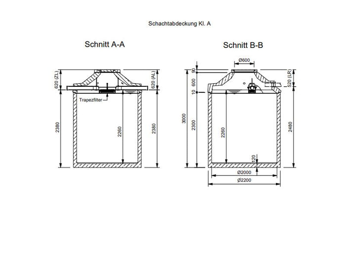 Mall Betonzisterne Family 7000 Liter, begehbar, mit Trapezfilter