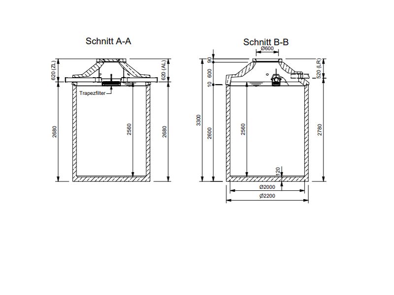 Mall Betonzisterne Family 8000 Liter, begehbar, mit Trapezfilter