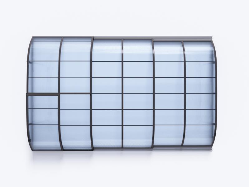 Albixon Pool-Überdachung Dallas A, Anthrazit