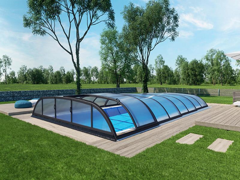 Albixon Pool-Überdachung Dallas A, Silber