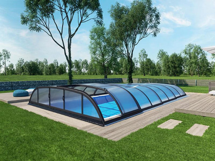 Albixon Pool-Überdachung Dallas A, Silber