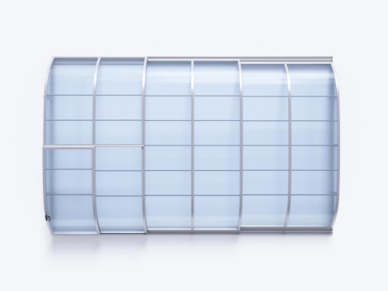 Albixon Pool-Überdachung Dallas A, Silber