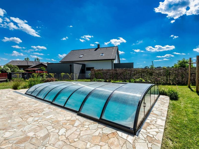 Albixon Pool-Überdachung Dallas B, Silber