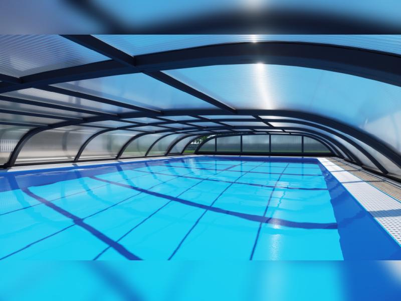 Albixon Pool-Überdachung Dallas B, Silber