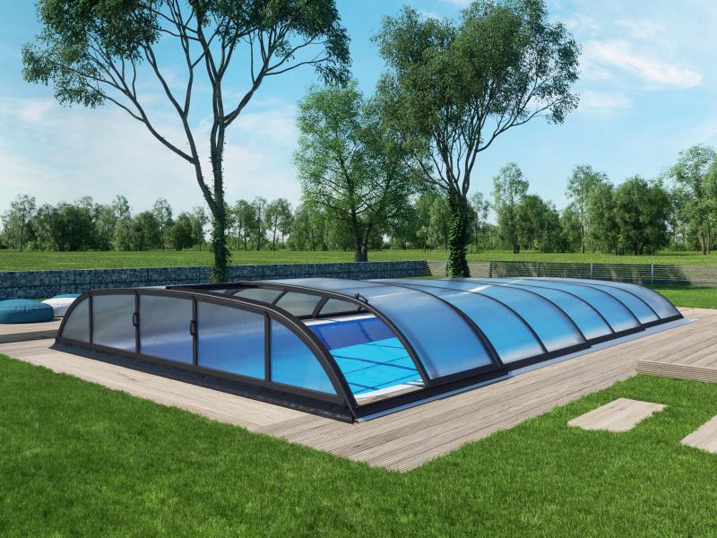 Albixon Pool-Überdachung Dallas B, Silber