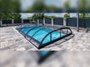 Albixon Pool-Überdachung Dallas Clear A, Anthrazit mit klarem Polycarbonat