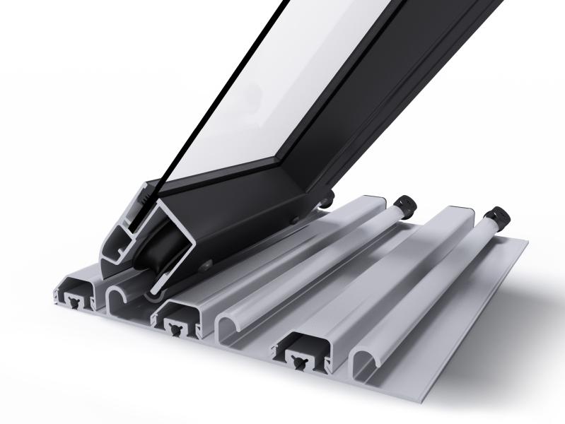 Albixon Pool-Überdachung Dallas Clear A, Anthrazit mit klarem Polycarbonat