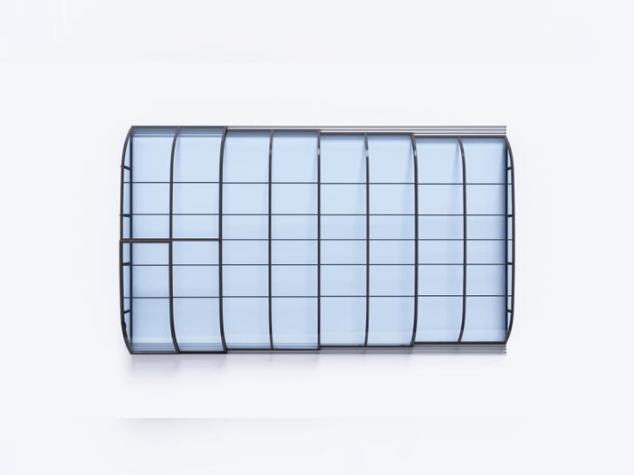 Albixon Pool-Überdachung Dallas Clear B, Anthrazit mit Klarglas