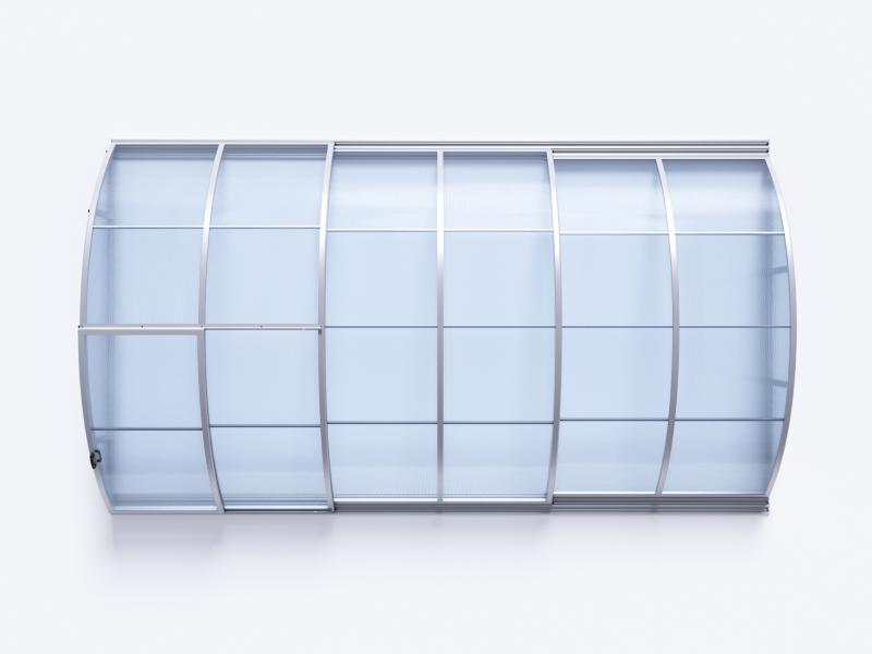 Albixon Pool-Überdachung KLASIK A, Silber