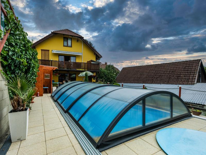 Albixon Pool-Überdachung KLASIK B, Anthrazit
