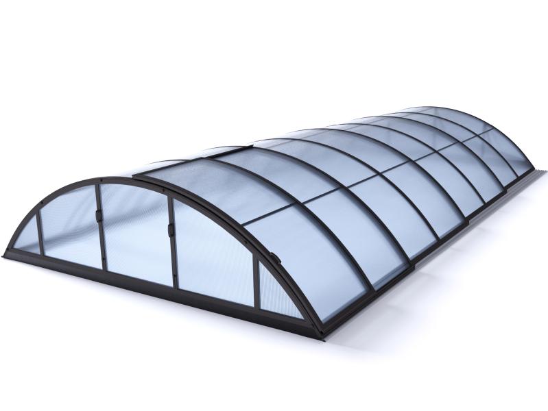 Albixon Pool-Überdachung KLASIK B, Anthrazit