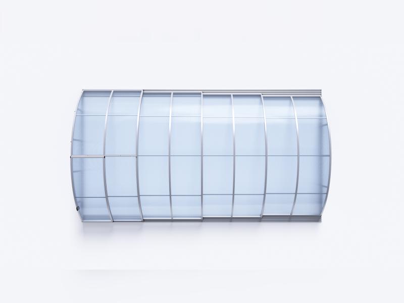 Albixon Pool-Überdachung KLASIK B, Silber