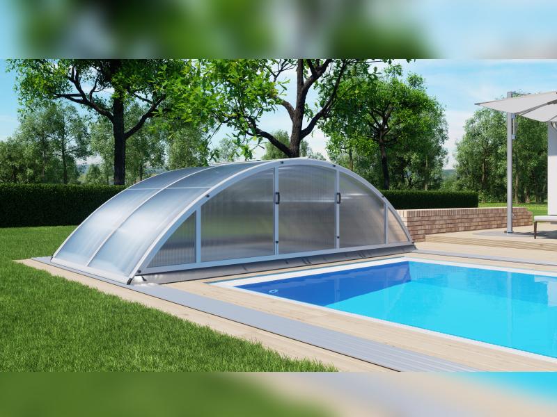 Albixon Pool-Überdachung KLASIK B, Silber