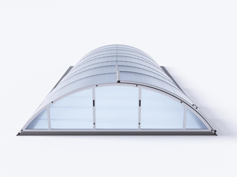 Albixon Pool-Überdachung KLASIK B, Silber