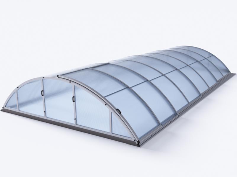 Albixon Pool-Überdachung KLASIK B, Silber