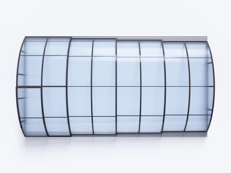 Albixon Pool-Überdachung KLASIK B, Anthrazit