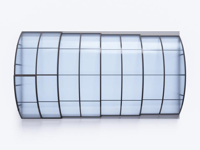 Albixon Pool-Überdachung KLASIK B, Anthrazit