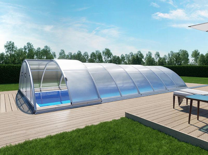 Albixon Pool-Überdachung KLASIK C, Silber
